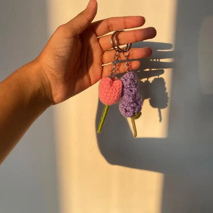 Lavender Keychain