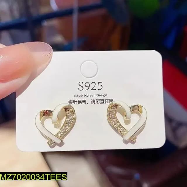 Rhinestone Heart Studs
