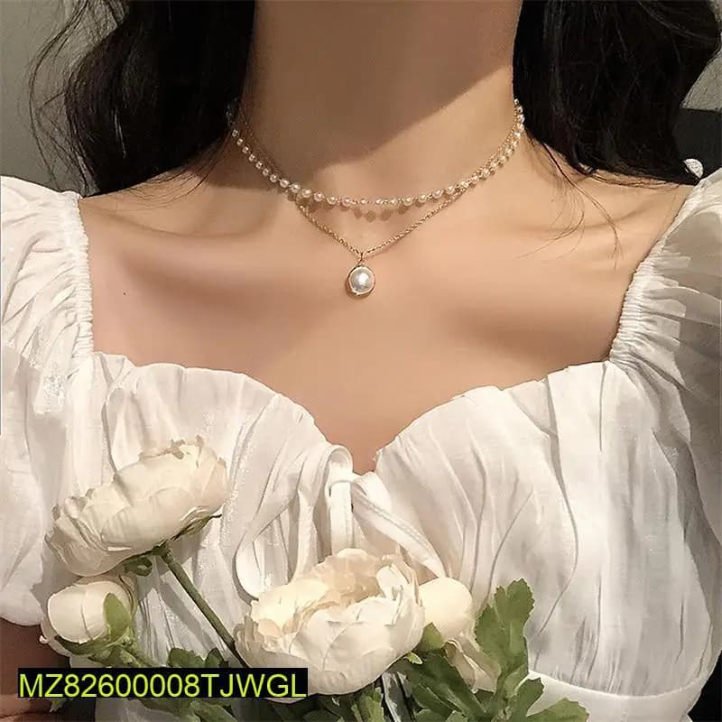 Double Layered Pearl Pendant