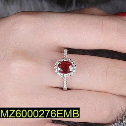 Oval Zircon Ring