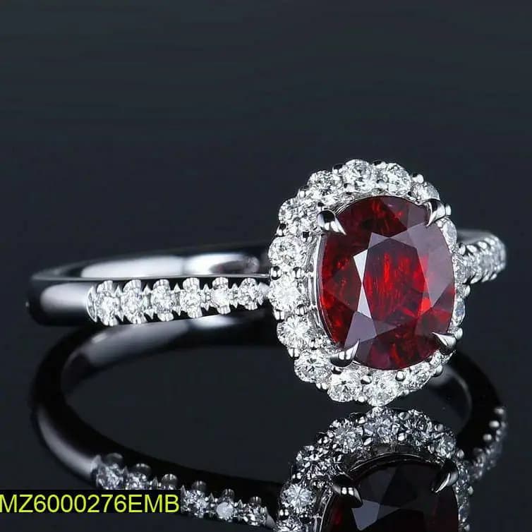Oval Zircon Ring