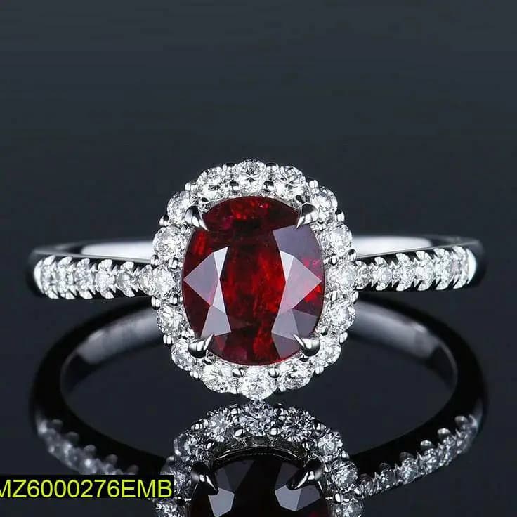 Oval Zircon Ring